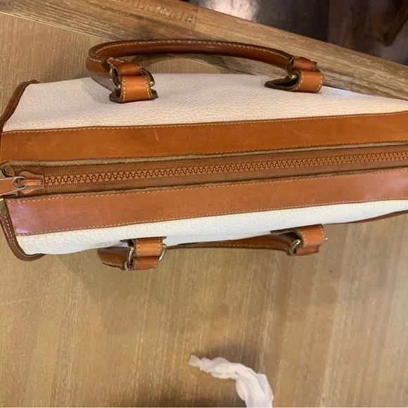 Dooney & Bourke Cream / White and Brown Satchel - Picture 12 of 16